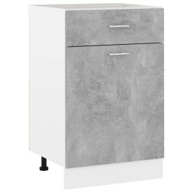 Mueble bajo con cajón "Lyon" de, gris hormigón, 50x46x81,5 cm