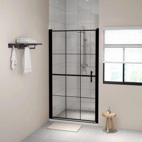 Puerta de ducha de vidrio templado negro 100x178 cm de vidaXL, Puertas de ducha - Ref: Foro24-148889, Precio: 190,60 €, Descu...