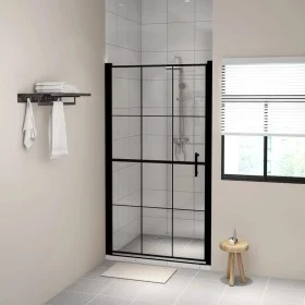 Schwarze Duschtür aus gehärtetem Glas, 100 x 178 cm von vidaXL, Duschtüren - Ref: Foro24-148889, Preis: 187,70 €, Rabatt: %