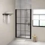 Schwarze Duschtür aus gehärtetem Glas, 100 x 178 cm von vidaXL, Duschtüren - Ref: Foro24-148889, Preis: 187,70 €, Rabatt: %