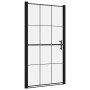 Puerta de ducha de vidrio templado negro 100x178 cm de vidaXL, Puertas de ducha - Ref: Foro24-148889, Precio: 190,60 €, Descu...