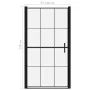 Puerta de ducha de vidrio templado negro 100x178 cm de vidaXL, Puertas de ducha - Ref: Foro24-148889, Precio: 187,70 €, Descu...