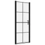 Puertas de ducha de vidrio templado negro 81x195 cm de vidaXL, Puertas de ducha - Ref: Foro24-148890, Precio: 212,89 €, Descu...