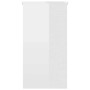 Escritorio de madera contrachapada blanco brillo 80x40x75 cm