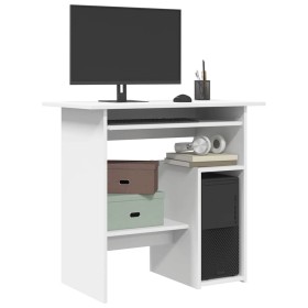 Escritorio de madera contrachapada blanco 80x45x74 cm Escritorio de madera contrachapada blanco 80x45x74 cm