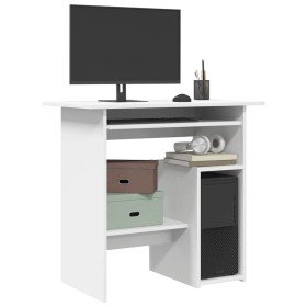 Escritorio de madera contrachapada blanco 80x45x74 cm Escritorio de madera contrachapada blanco 80x45x74 cm