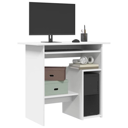 Escritorio de madera contrachapada blanco 80x45x74 cm