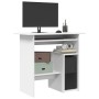 Escritorio de madera contrachapada blanco 80x45x74 cm