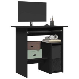 Escritorio de madera contrachapada negro 80x45x74 cm Escritorio de madera contrachapada negro 80x45x74 cm