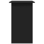 Escritorio de madera contrachapada negro 80x45x74 cm