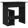 Escritorio de madera contrachapada negro 80x45x74 cm