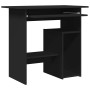 Escritorio de madera contrachapada negro 80x45x74 cm