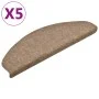 Self-adhesive stair mat 5 pcs 65x21x4 cm cream by vidaXL, Stair mats - Ref: Foro24-149716, Price: 21,74 €, Discount: %