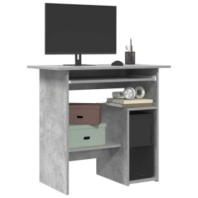 Escritorio de madera contrachapada gris hormigón 80x45x74 cm Escritorio de madera contrachapada gris hormigón 80x45x74 cm