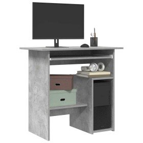 Escritorio de madera contrachapada gris hormigón 80x45x74 cm Escritorio de madera contrachapada gris hormigón 80x45x74 cm