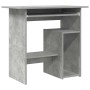 Escritorio de madera contrachapada gris hormigón 80x45x74 cm