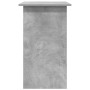 Escritorio de madera contrachapada gris hormigón 80x45x74 cm