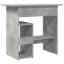 Escritorio de madera contrachapada gris hormigón 80x45x74 cm