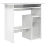 Escritorio de madera contrachapada blanco brillo 80x45x74 cm
