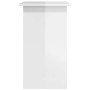 Escritorio de madera contrachapada blanco brillo 80x45x74 cm