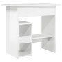 Escritorio de madera contrachapada blanco brillo 80x45x74 cm