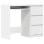Escritorio de madera contrachapada blanco 90x45x76 cm
