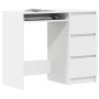 Escritorio de madera contrachapada blanco 90x45x76 cm