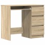 Escritorio madera contrachapada color roble Sonoma 90x45x76 cm