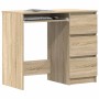 Escritorio madera contrachapada color roble Sonoma 90x45x76 cm