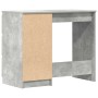 Escritorio de madera contrachapada gris hormigón 90x45x76 cm