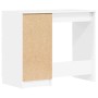 Escritorio de madera contrachapada blanco brillo 90x45x76 cm