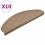 Self-adhesive stair mat 10 pcs 65x21x4 cm cream by vidaXL, Stair mats - Ref: Foro24-149717, Price: 35,78 €, Discount: %