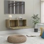 Mueble para TV madera contrachapada color roble 80x30x30 cm