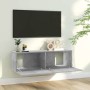 Mueble para TV madera contrachapada gris hormigón 100x30x30 cm en Muebles TV | Comprar online en Foro24