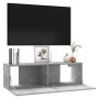 Mueble para TV madera contrachapada gris hormigón 100x30x30 cm en Muebles TV | Comprar online en Foro24