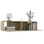 Mueble para TV madera contrachapada color roble 120x30x30 cm