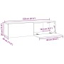 Mueble para TV madera contrachapada color roble 120x30x30 cm