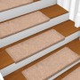 Alfombrillas de escalera 10 unidades marrón 65x21x4 cm
