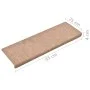 Stair mats 10 units brown 65x21x4 cm by vidaXL, Stair mats - Ref: Foro24-149723, Price: 38,05 €, Discount: %