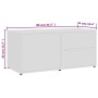 Mueble para TV madera contrachapada blanco 80x34x36 cm