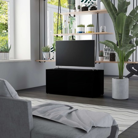 Mueble para TV madera contrachapada negro 80x34x36 cm en Muebles TV | Comprar online en Foro24