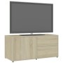 Mueble para TV madera contrachapada color roble 80x34x36 cm en Muebles TV | Comprar online en Foro24