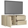 Mueble para TV madera contrachapada color roble 80x34x36 cm en Muebles TV | Comprar online en Foro24