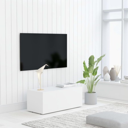 Mueble para TV madera contrachapada blanco 80x34x30 cm en Muebles TV | Comprar online en Foro24