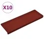 Alfombrillas de escalera 10 unidades rojo burdeos 65x21x4 cm de vidaXL, Alfombrillas para escalones - Ref: Foro24-149731, Pre...