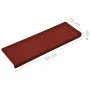 Alfombrillas de escalera 10 unidades rojo burdeos 65x21x4 cm de vidaXL, Alfombrillas para escalones - Ref: Foro24-149731, Pre...