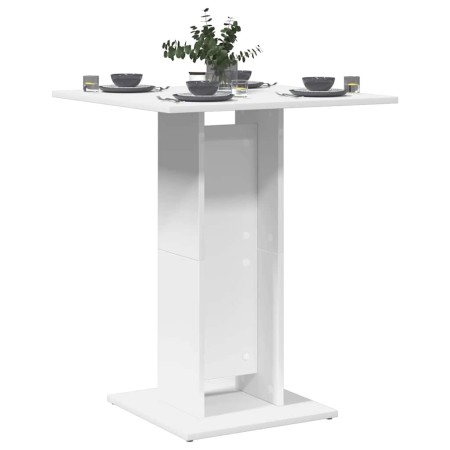Mesa de bistró de madera contrachapada blanco 60x60x75 cm