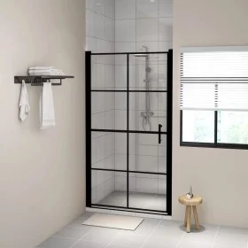 Schwarze Duschtüren aus gehärtetem Glas, 100x178 cm. von vidaXL, Duschtüren - Ref: Foro24-148892, Preis: 192,26 €, Rabatt: %