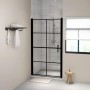 Puertas de ducha de vidrio templado negro 100x178 cm by vidaXL, shower doors - Ref: Foro24-148892, Price: 190,36 €, Discount: %
