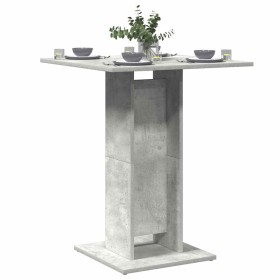 Mesa de bistró de madera contrachapada gris 60x60x75 cm